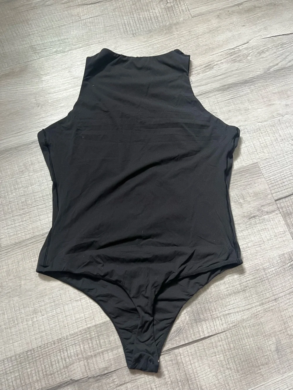 SKIMS HIGH NECK BODYSUIT Black One-Piece Size Medium